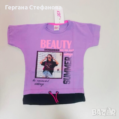 Блуза за момиче  Лилаво-9г.10г.11г.12г.13г.14г.15г.16г. Черно-9г.10г.11г.12г.13г.14г.15г.16г. , снимка 1