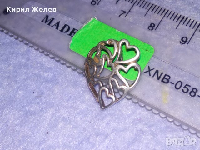 СЪРЦЕВИДЕН АЖУРЕН БЕЛ ЕПОК СРЕБЪРЕН РЕТРО МЕДАЛЬОН ВИСОКА ПРОБА СРЕБРО МАЙСТОРСКО БИЖУ 34438, снимка 3 - Антикварни и старинни предмети - 39375915