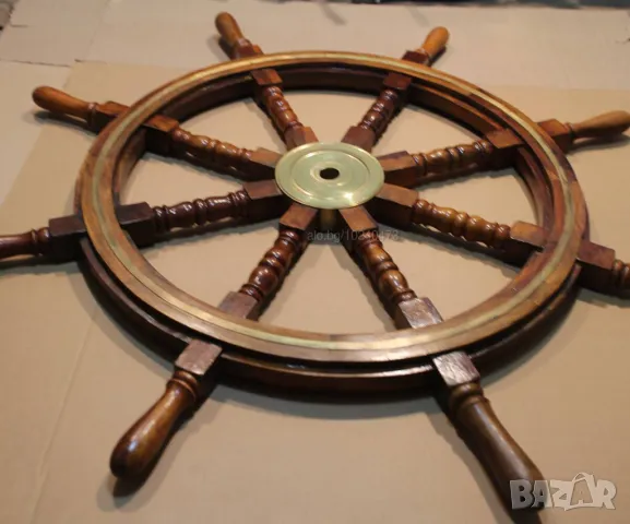 402 Корабен рул,щурвал с месингов ринг., снимка 4 - Антикварни и старинни предмети - 50098179