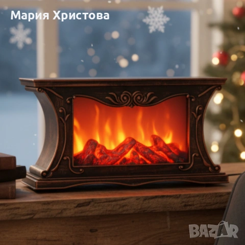 Декоративна LED камина с реалистичен ефект на пламък и жарава, снимка 6 - Лед осветление - 53076937