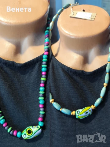 Дървени гердани 🥰, снимка 12 - Колиета, медальони, синджири - 51200718