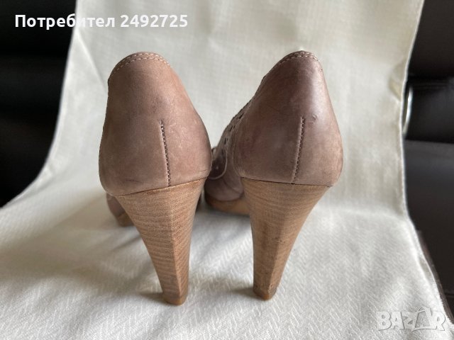 Обувки на ток, естествена кожа, GEOX, 36 номер, мека подметка, снимка 4 - Дамски обувки на ток - 42417699
