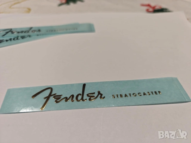 Fender Stratocaster Spaghetti Logo-лепенки в 3 цвята, снимка 8 - Китари - 53505978