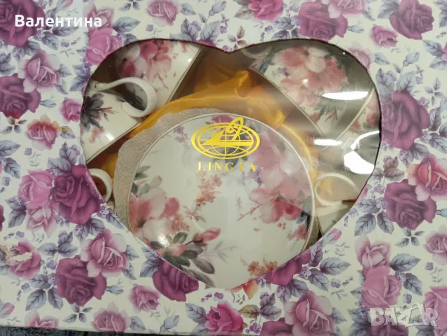 Комплект чаши от костен порцелан, снимка 3 - Сервизи - 49337178