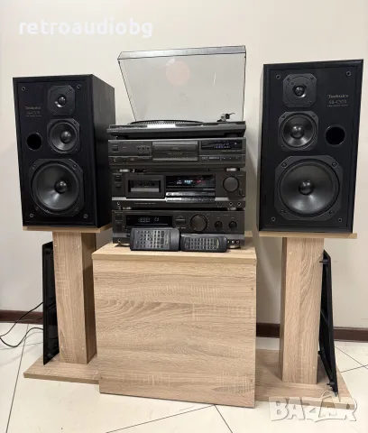 🔈Аудио сет TECHNICS - ресийвър с дистанционно, CD плеър с дистанционно, дек и грамофон + колони🔉