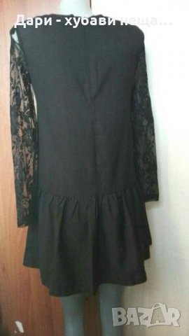 Черна рокля със свободна кройка👗🍀XS,S,M👗🍀арт.3083, снимка 2 - Рокли - 34148727