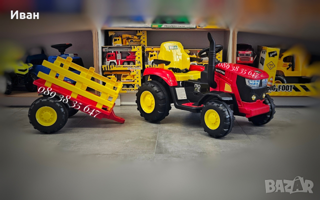 ТОП ЦЕНА!НОВО!Акумулаторен трактор с ремарке Rancher с 12V,дистанционно,USB, снимка 3 - Други - 44739697