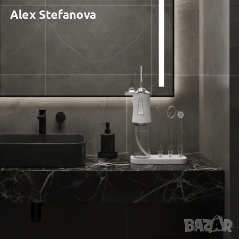 Портативен зъбен душ с 3 режима на действие и мощна водна струя / Цвят: Бял, снимка 4 - Друга електроника - 52812050