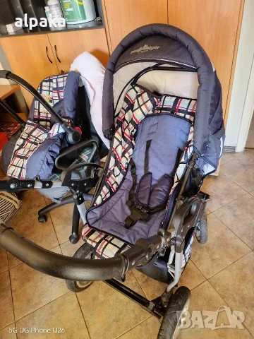 Бебешка количка Bergsteiger Capri 3 в 1 – КАТО НОВА (Пълен комплект), снимка 7 - Детски колички - 56132781