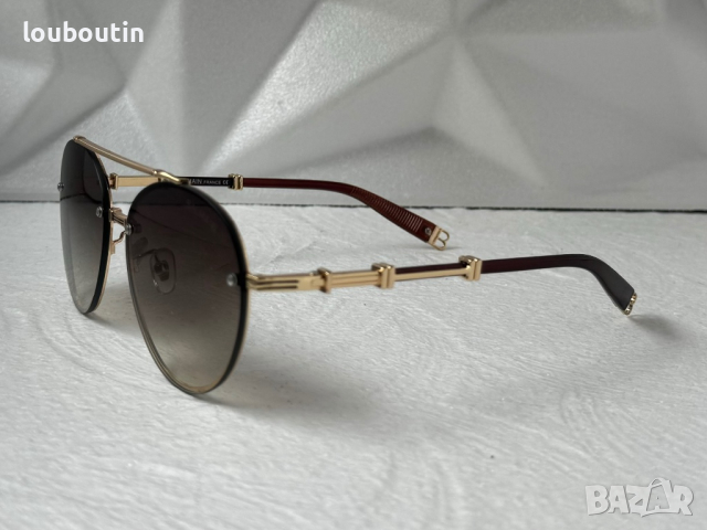 Balmain висок клас 1:1 кръгли слънчеви очила мъжки дамски унисекс , снимка 6 - Слънчеви и диоптрични очила - 44796716