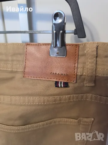 Мъжки бежов панталон Zara, снимка 3 - Панталони - 55770028