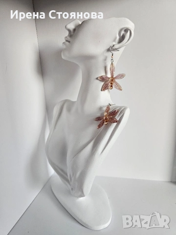 🕷🕸Нежно паяче🕷🕸 Елегантни обеци, вдъхновени от екзотичната орхидея паяк , снимка 2 - Обеци - 53870007