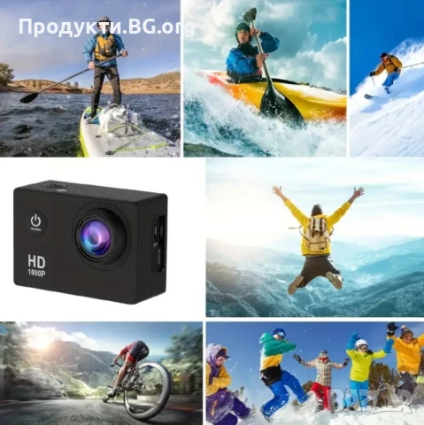 Екшън камера OURLIFE 1080P HD – Идеална за спорт и колоездене, снимка 5 - Камери - 51033142