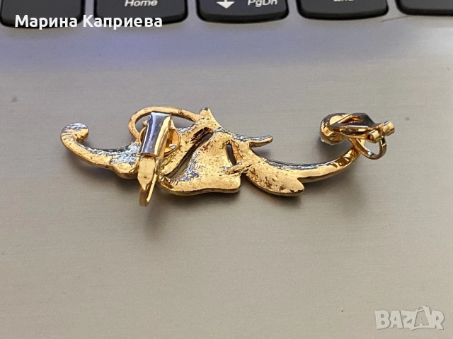 Обеца пеперуда за цялото ухо /C-71/. В наличност два цвята, снимка 3 - Обеци - 51551164