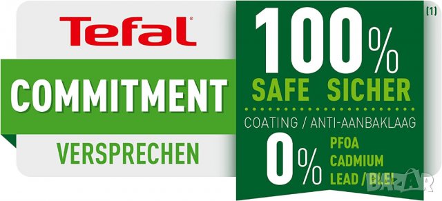 Тиган Tefal Hard Titanium Plus, 28 см, индукция, алуминий, черен, снимка 8 - Съдове за готвене - 39959556