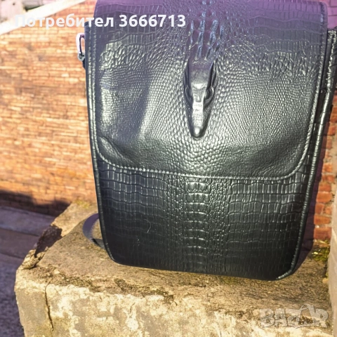 мъжка чанта естествена кожа