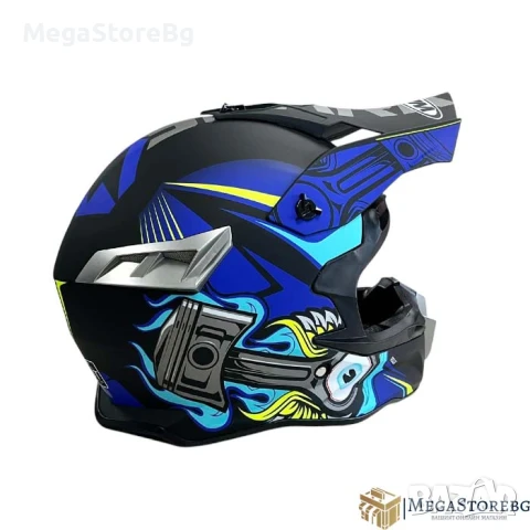 Кросова каска 188 - размер M - Matt Black/Blue, снимка 3 - Аксесоари и консумативи - 50527203