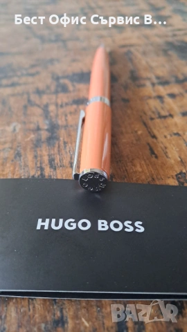 химикалка HUGO BOSS Gear Icon светлооранжев лак лого на пръстена, снимка 8 - Ученически пособия, канцеларски материали - 53382625