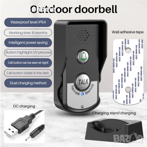 Безжична домофонна система с голям обхват-интерком, снимка 3 - Друга електроника - 51934557