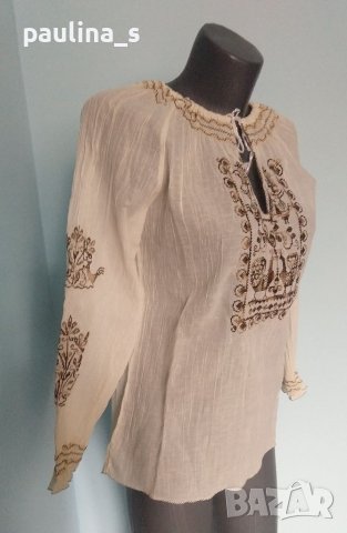 Винтидж / Гръцка туника в етно стил от кенар / памук и лен, снимка 3 - Туники - 39890120