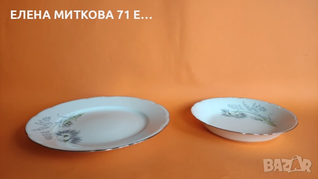 *Limoges France*чинии за основно и супа от блестящ бял порцелан платинен кант, снимка 4 - Чинии - 52136600