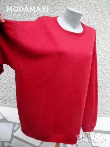4XL Нова блуза Hanes в червено , снимка 3 - Блузи с дълъг ръкав и пуловери - 34854859