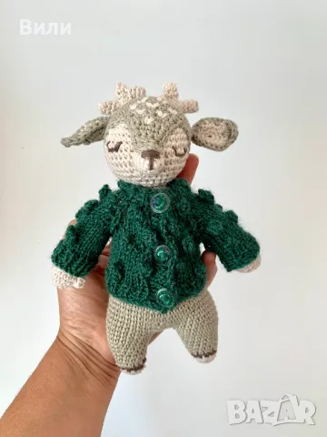 Плетени играчки, коледно еленче, играчки за деца, коледен подарък , снимка 3 - Плюшени играчки - 48337696