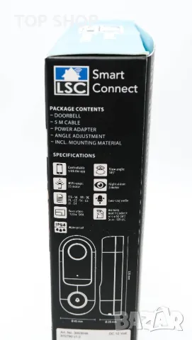 Смарт звънец за врата с вградена камера - LSC Smart Connect, снимка 11 - HD камери - 48842501