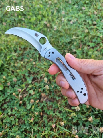 Сгъваем нож Spyderco Harpy C08 с метална дръжка, снимка 8 - Ножове - 50799021