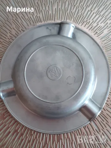 Пепелник от калай Antik*Vintage #43, снимка 4 - Антикварни и старинни предмети - 48409875