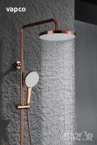 Интелигентна душ система Rose Gold с термостат и LED дисплей D47, снимка 6 - Душове - 52195503