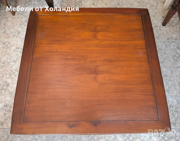 Квадратна холна маса от масив, снимка 2 - Маси - 55736045
