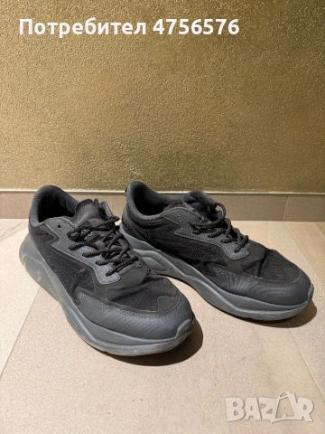 HUGO Спортни обувки с текстил, Черен/Тьмносив