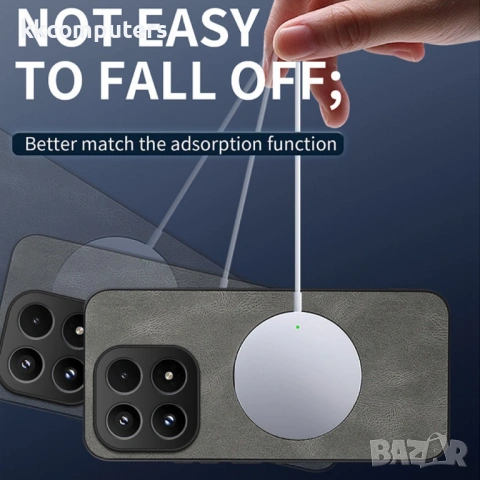 WANLONFENG SD Магнитен Калъф за Xiaomi 17 - PC+TPU, Nappa текстура, 2 стъкла, 4 цвята, снимка 6 - Резервни части за телефони - 53800780