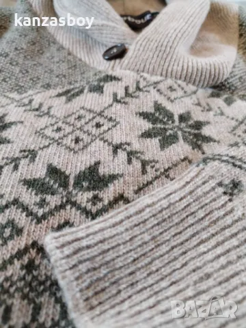 barbour winkfield fair isle barley - страхотен мъжки пуловер 100% ламска вълна М, снимка 9 - Пуловери - 48632957