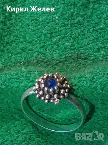 ПРЕКРАСЕН СКЪПОЦЕНЕН СРЕБЪРЕН ПРЪСТЕН СРЕБРО 925 с ФАСЕТИРАН СИН ЦИРКОН МАЙСТОРСКА ФИНА РАБОТА 33141, снимка 12 - Пръстени - 48901625