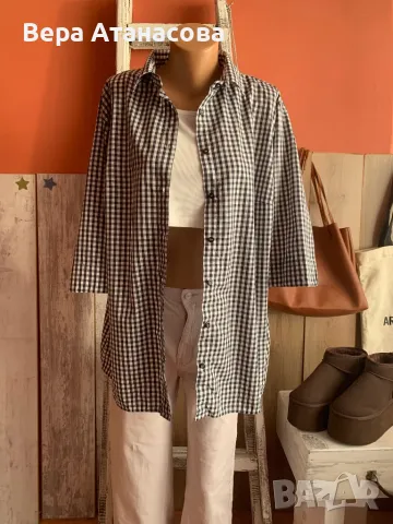 🥼🍒💄 Риза с 3/4 ръкави в свободна кройка🍓