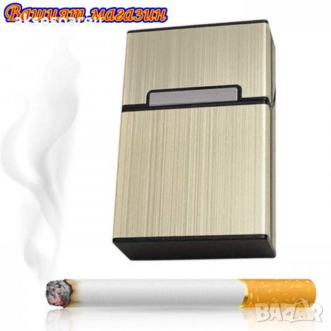 Нова метална кутия табакера с магнитен капак за 80 мм стандартни цигари модна за подарък стилна и кр, снимка 15 - Табакери - 39430966