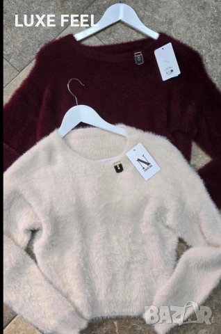 ✨Дамски Пуловер - Екрю, снимка 2 - Блузи с дълъг ръкав и пуловери - 53529406