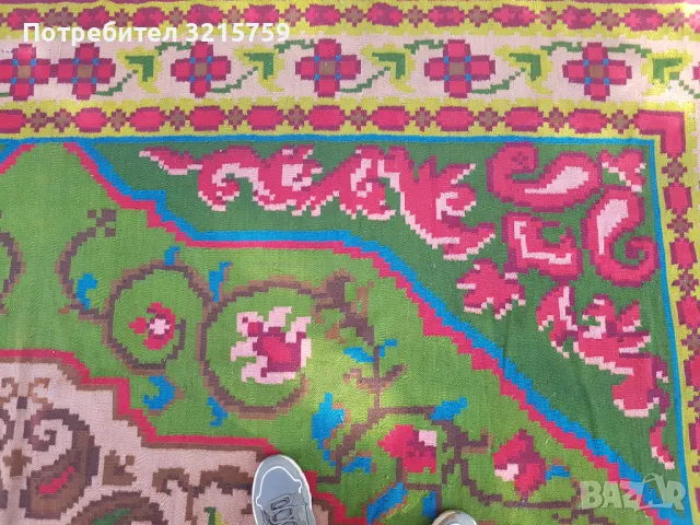 19век, тетевенски голям вълнен килим, рядък ,3.50 х 2.60м., снимка 7 - Антикварни и старинни предмети - 47905129