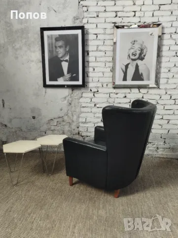 Голямо кожено кресло ENGELL, снимка 11 - Дивани и мека мебел - 49156170
