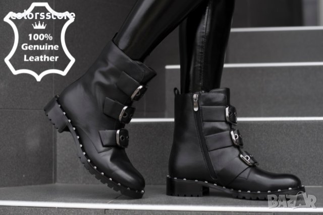 Равни боти - черна ЕСТЕСТВЕНА кожа - 1793-63, снимка 2 - Дамски боти - 42013145