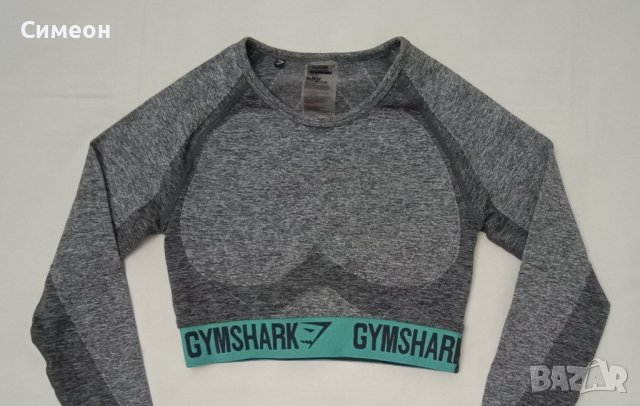 Gymshark Seamless Cropped Top оригинална блуза S спорт фитнес, снимка 2 - Спортни екипи - 41120915