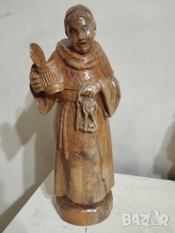 Стара дървена статуетка, снимка 1 - Антикварни и старинни предмети - 44251956