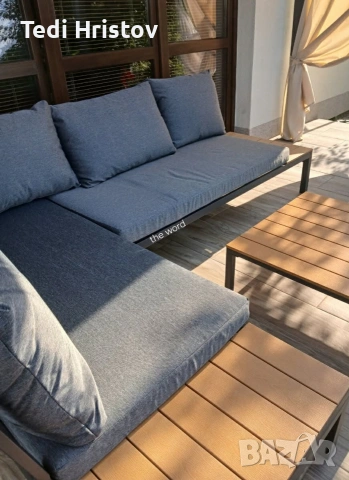 ❗ТОП ЦЕНА ❗ Градински комплект KANZA - модулен ъглов диван от алуминий с удобни възглавници и маса, снимка 5 - Градински мебели, декорация  - 53784939