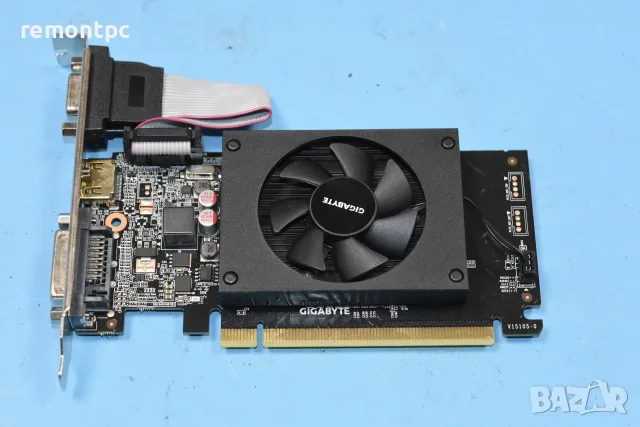 Видео карта Gigabyte 710GT Hdmi VGA DVI - с активно охлаждане