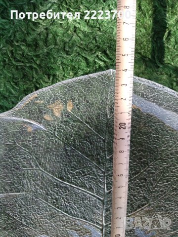 Стъклено плато - листо, снимка 4 - Прибори за хранене, готвене и сервиране - 42225796