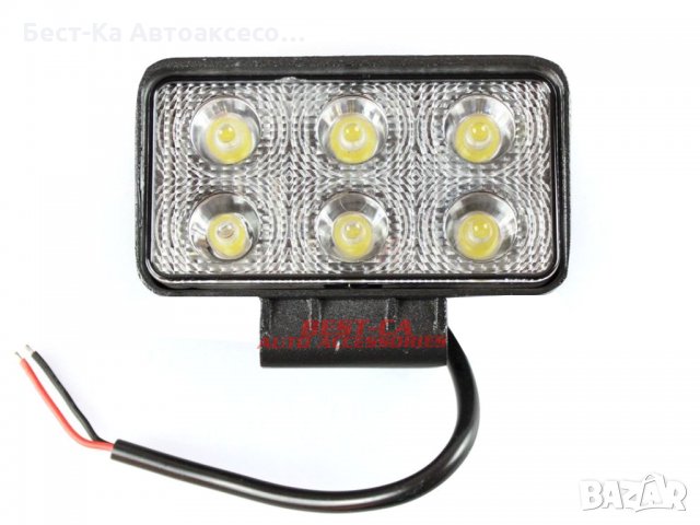 LED халоген работна лампа диодна светлина 12V 24V мощност 18W подходящ за: джип, кола, камион, лодка, снимка 4 - Аксесоари и консумативи - 33723654