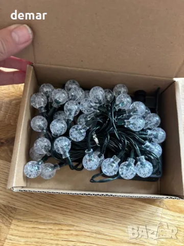 1 бр. 3 м, 20 LED соларни струнни светлини Външни водоустойчиви, кристални светлини с 8 режима, снимка 8 - Лед осветление - 49363053