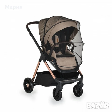 Бебешка количка CANGAROO Empire бежова, снимка 3 - Детски колички - 51273446